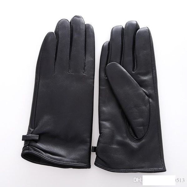 

the year of 2019 women' fashion warm sheepskin gloves winter female models points to the full palm touch sheepskin gloves women, Blue;gray