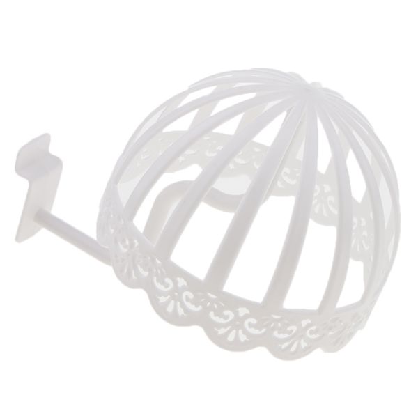 

plastic baby hat cap storage display holder wigs rack stand w/ slotted plate, White