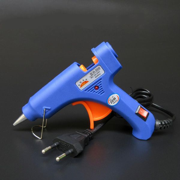

20w eu plug melt glue gun with 10pcs 7mm craft glue sticks industrial mini guns thermo electric heat temperature tool