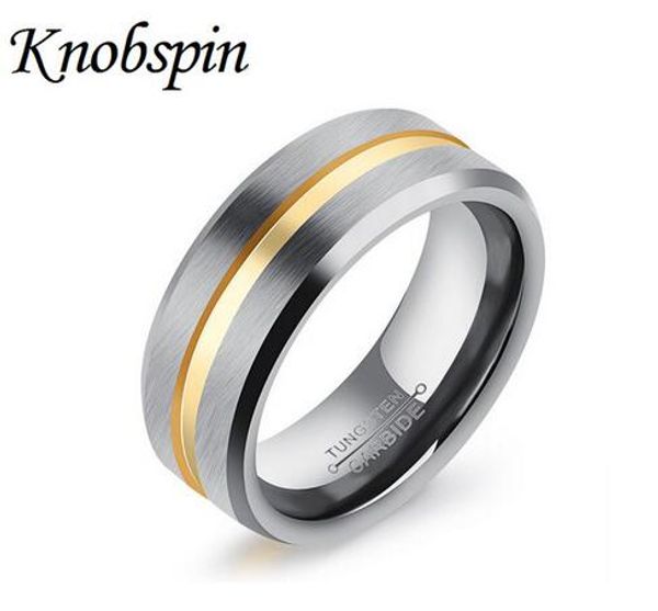 

8mm wedding band ring mens tungsten carbide promise ring us size 8 910 11 12 anel masculino men jewelry gift, Golden;silver