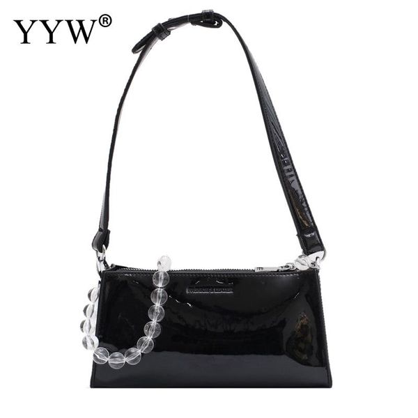 

summer woman trendy retro handbags pu leather zipper shoulder bag female bolsa vintage beads chain women small hand bag