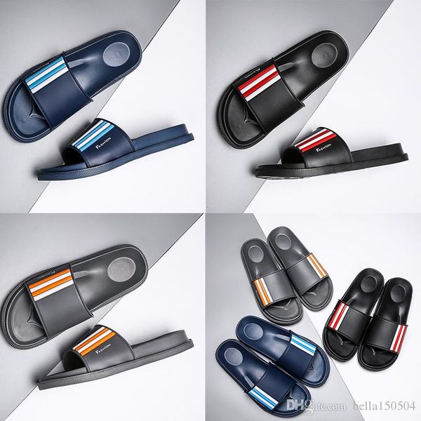 

дизайнерские тапочки sandalsgear днища мужские полосатые сандалии причинные нескользящие летние тапочки huaraches вьетнамки тапочки пляжные, Black