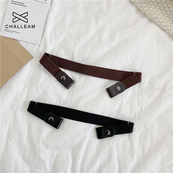 

jeans buckle belt for women elastic pants waist black easy hidden invisible belts without buckle men strap 428, Black;brown
