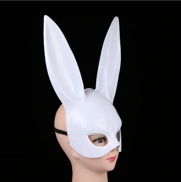 

4 colors women girl party rabbit ears mask black white cosplay costume cute funny halloween mask fa3090