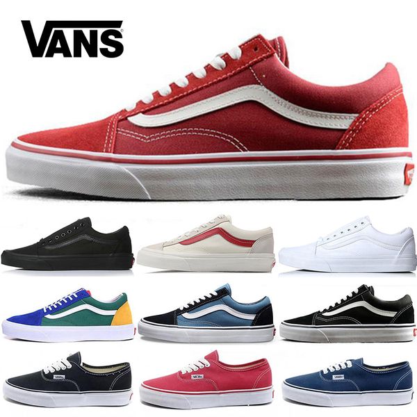 

vans original old skool casual shoes running shoes black blue red classic mens women canvas sneakers fashion skateboarding sports size 36-44