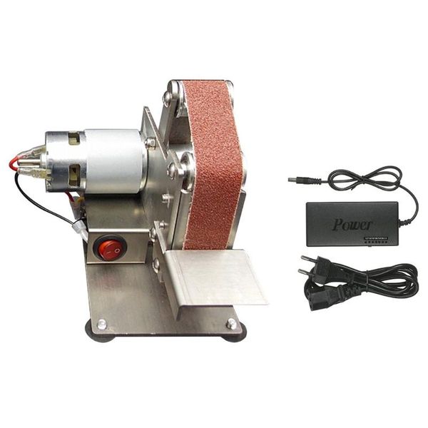 

multifunctional grinder mini electric belt sander polishing grinding machine cutter edges sharpener belt grinder sanding eu/us
