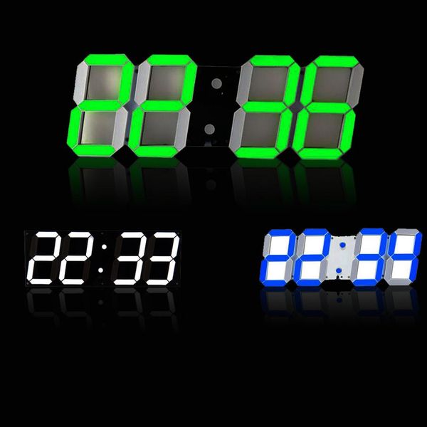 

remote control digital wall clock 115 colors led table clock sound control desk alarm show time temperature date humidity