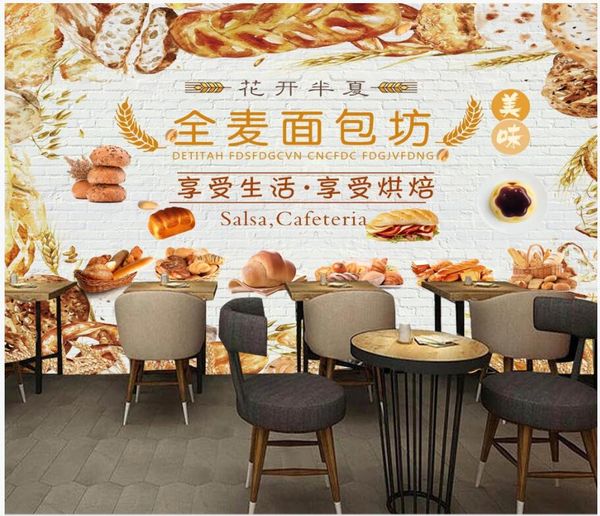 

3d wallpaper custom p green healthy whole wheat bakery western restaurant burger pizza home decor 3d wall murals wallpaper for walls 3 d