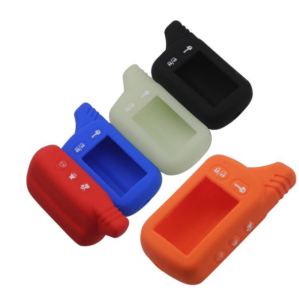 

10x car style sile russia alarm key cover for tz9010 tomahawk tz9030 tz9020 tz7010 lcd 5 buttons leather car remote key case