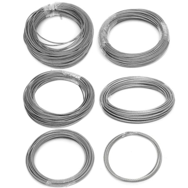

stainless steel wire rope tensile diameter 3mm structure cable fishing lifting cable clothesline 1m/ 5m/ 10m/15m/ 20m/25m