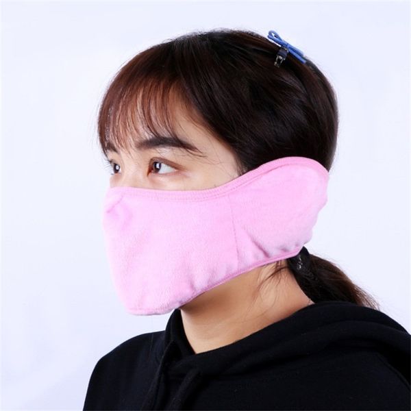 

2 in 1 earmuff mouth mask multi color anti spittle splashing dust proof face mask mascherine riding respirator in stock 2 5ds e1