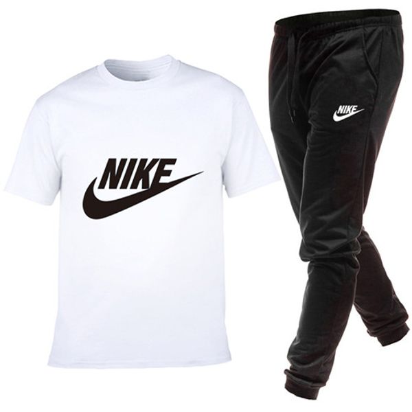 

20ss new tracksuit fashion men sportswear two piece sets all cotton fleece thick hoodie+pants sporting suit 04, White