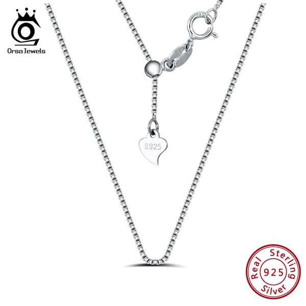 

orsa jewels genuine 925 sterling silver girl adjustable necklace love heart shape chain delicate stylish lady chain jewelry sc25