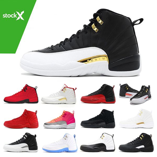 

stock x fiba black royal blue 12 12s basketball shoes men mens bordeaux cny wings flu game gym red taxi designer sneakers