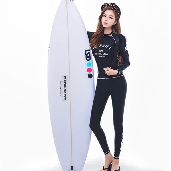 

год длинный рукав йога солнцезащитный крем горячий плавать плавание йога водолазный костюм весенний купальный костюм, White;black