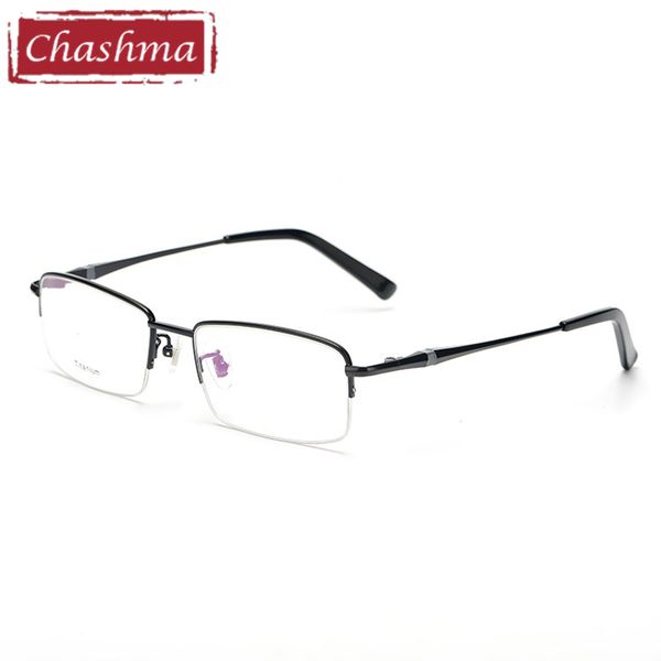 

pure titanium glasses frame men eye glasses frames for men armacao de oculos de grau para homem graduati specs optical, Black