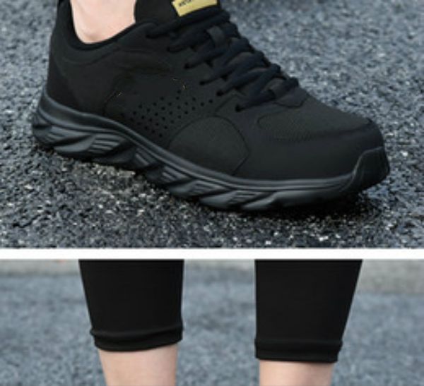 

sports shoes men's official website 2020 summer new mesh breathable waterproof running leisure, Black