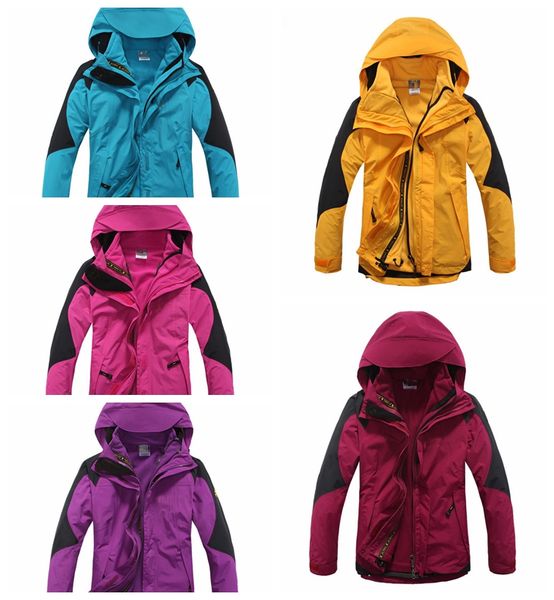 

women's two-piece hat hooded jacket windproof breathable softshell fleece jackets outdoor sports ski hiking coat couple models stretch, Black;brown