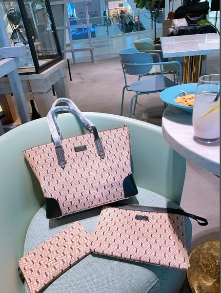 

three-piece fashion new designers handbag classic selling style real cow high leather tote bag shoulder shopping--10