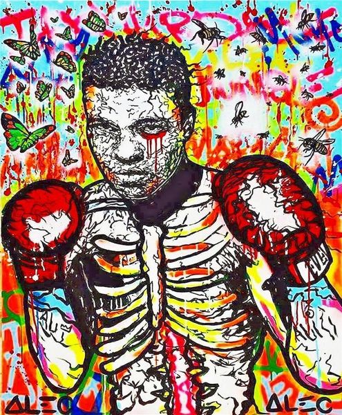 

alec monopoly urban art oil painting on canvas wall boxer muhammad ali handpainted & hd print wall art canvas pictures 191030