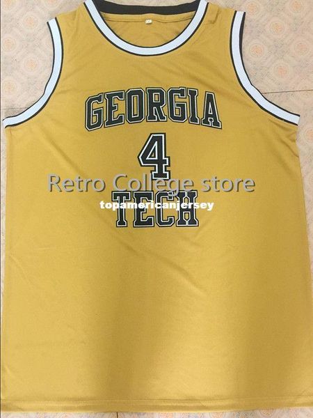 

#4 chris bosh georgia tech basketball jersey all size embroidery stitched customize any name and name xs-6xl vest jerseys ncaa, Gray