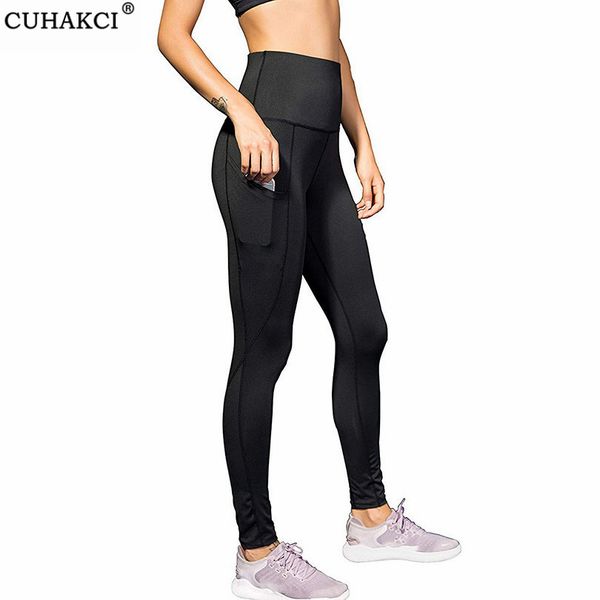 

cuhakci posket leggings women hip push up legging plus size jeggings casual workout trousers slim fitness leggings feminina, Black