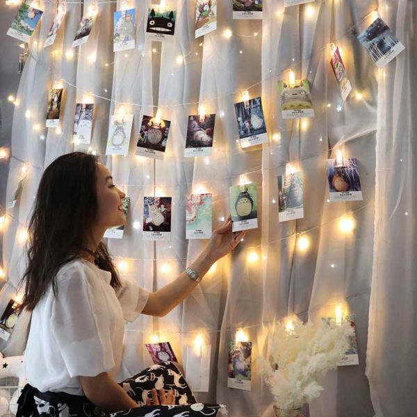 

p hanging clips string light p collage display led twinkle light with clip home bedroom wall decoration for picture card