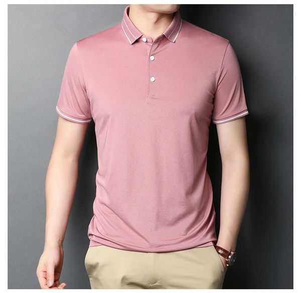 

mens business polos solid color отворотом шеи mens с коротким рукавом tshirts модные мужчины повседневная tshirts, White;black