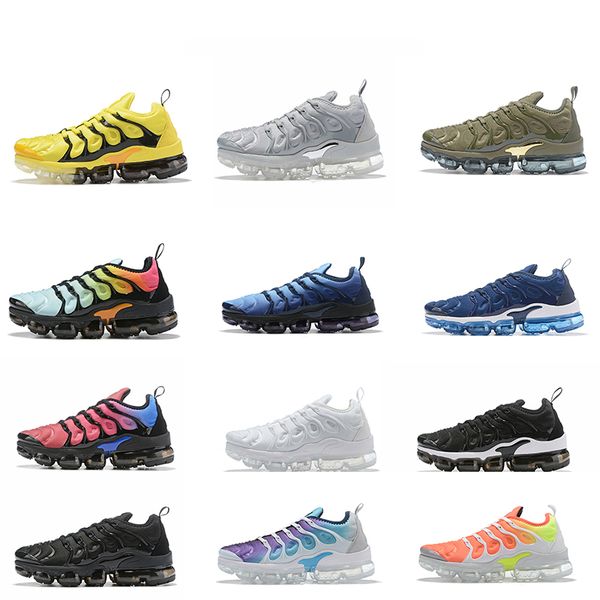 

tn plus geometric active fuchsia black mens women running shoes grid print lemon lime bumblebee game royal trainers sports sneakers 36-45