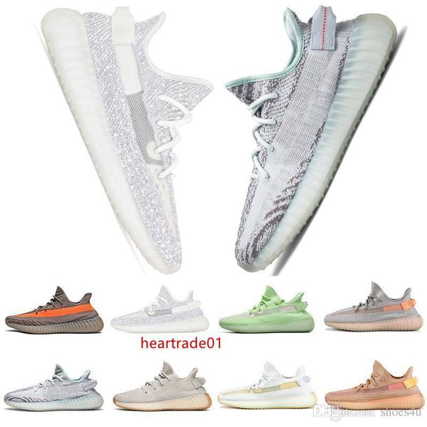 

kanye v2 west static reflective men women glow in the dark clay hyperspace true form zebra mens women running designer shoes