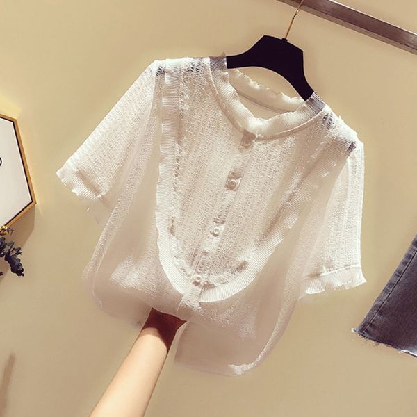 

blusas mujer de moda 2020 new plus size chiffon blouse women slim shirt female vintage chiffon blouse shirts women clothing, White