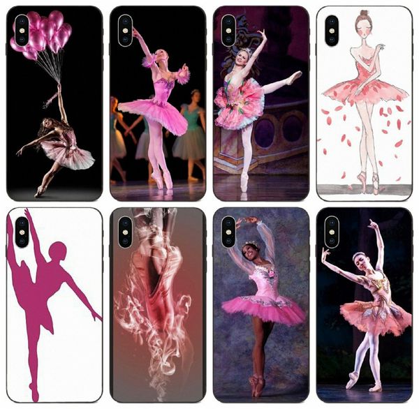 

tongtrade] pink ballet dancer case for iphone 11 pro max x xs xr 8s 8 7s 7 plus galaxy a5 huawei mate 20 30 pro lg nexus 5x silicone case