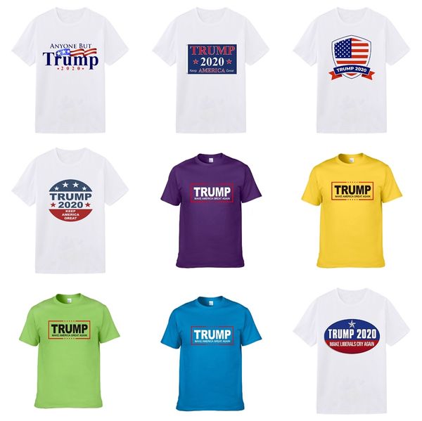 

summer designer trump t shirts mens printed letter embroidery t shirt mens clothing brand short sleeve tshirt women s-3xl #391, White;black