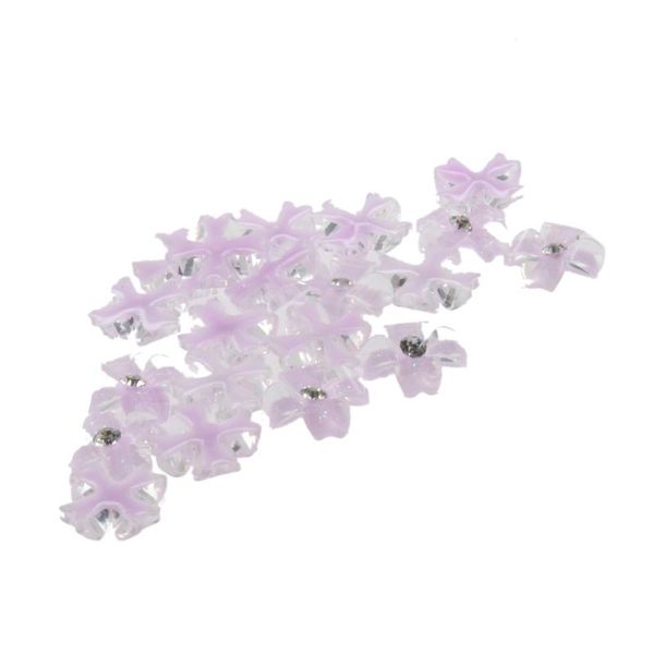 

20x acrylic flower rhinestones for 3d nail art tips decorations, Silver;gold