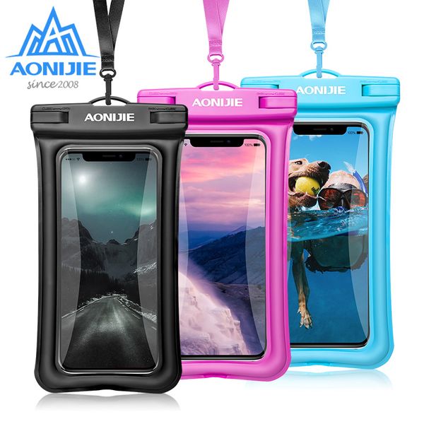 

aonijie phone case dry bag floatable waterproof cover mobile phone pouch for river trekking swimming beach diving drifting