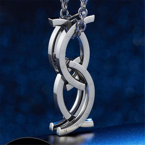 

ожерелье ins корейский поцелуй рыбы деформация круглый кулон ожерелье женщин ювелирные изделия нержавеющей стали складная для мужчин, Silver