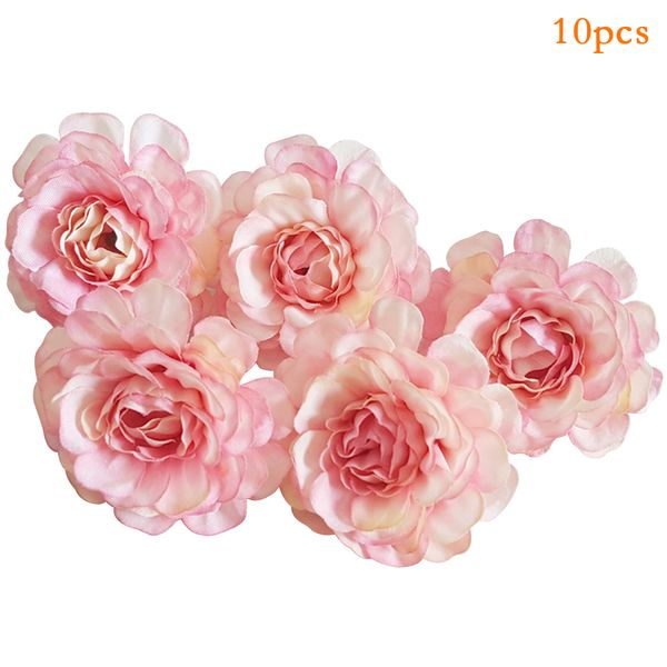 

10pcs portable lifelike crafts fake peony party reusable artificial flower head mini wedding decoration diy floral lightweight