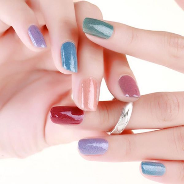 

6 bottle/set magic six color nail art gel nail polish soak off color glitter mavarnish enamel colorful