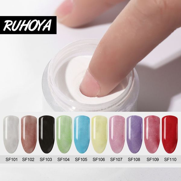 

ruhoya colors nail infiltration powder nail glaze dipping powder scrub color moisturizing powders acrylic manicure, Silver;gold