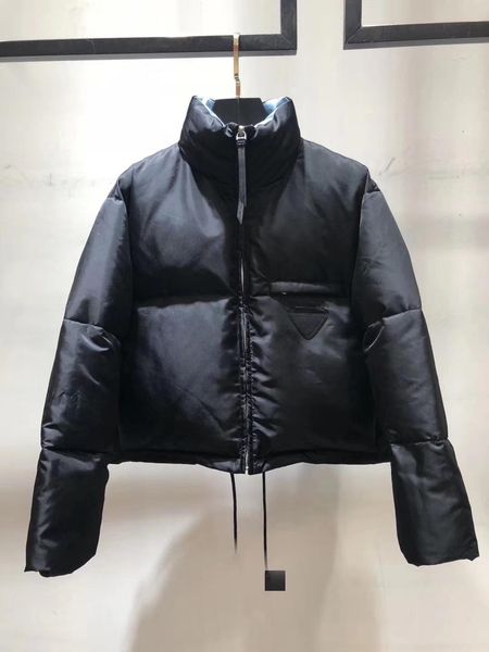 

women down coat loose winter thicken down jacket fashion coat warm wholesale designer brand hooded thick down jacket loose whit, Black
