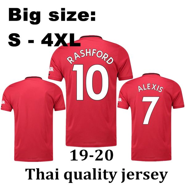 

thai quality fc pogba soccer jersey 2019 2020 lingard lukaku rashford football shirt united utd 19 20 man uniforms manchester big size:s-4xl, Black;yellow