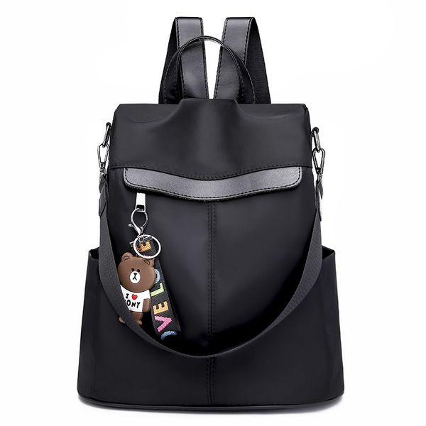 

2020 new ladies backpack korean casual fashion simple oxford cloth solid color large capacity waterproof women's backpack