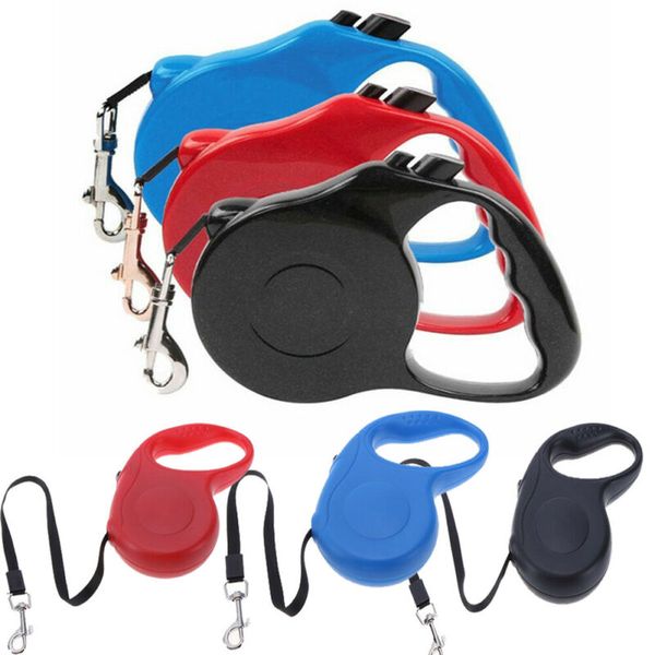 

retractable dog leash leads extendable small puppy dog pet auto leads 3m/5m long