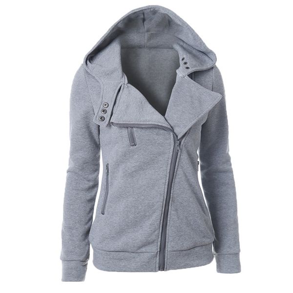 

2019 new arrivals autumn winter women thick hoodie zipper casual long sleeve jacket sweatshirt, Black;brown