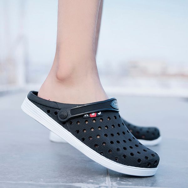 

zapatos hombre men's sandals summer beach fashion casual shoes wear easy hollow out male footwear youth flip flops ale t200420, Black