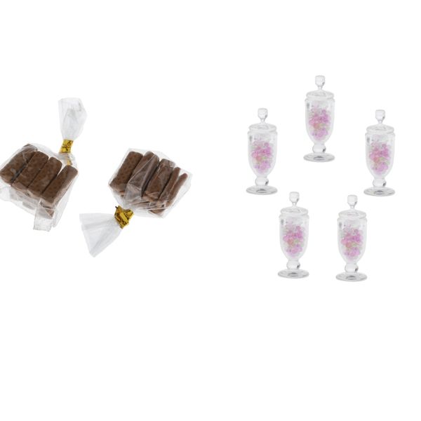 

7pcs 1/12 dollhouse miniature sweet candy cookies mix color accessory