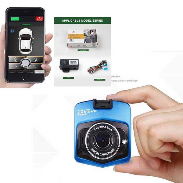 

smartphone remote central door lock keyless system central locking + car dvr camera dashcam full hd 1080p night vision dash cam