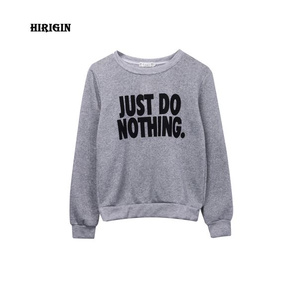 

2017 women casual long sleeve hoodie jumper pullover sweatshirt shirt, White