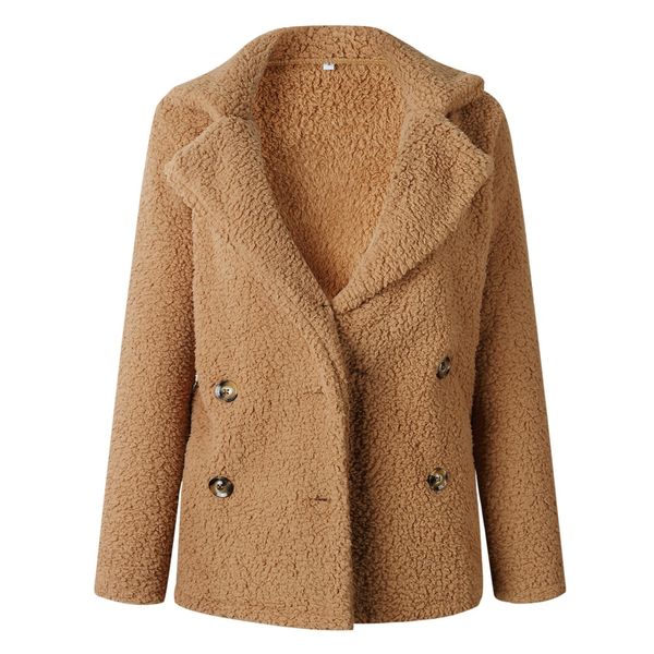

elegant faux fur coat women autumn winter jacket warm soft fur ladies jacket female plush overcoat casual outerwear women, Black;brown