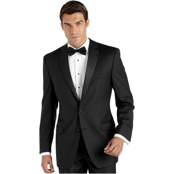 

новое прибытие мужчина смокинги черные свадебные костюмы для мужчин две кнопки костюмов slim fit зубчатого отворота женихи свадебного костюм, White;black